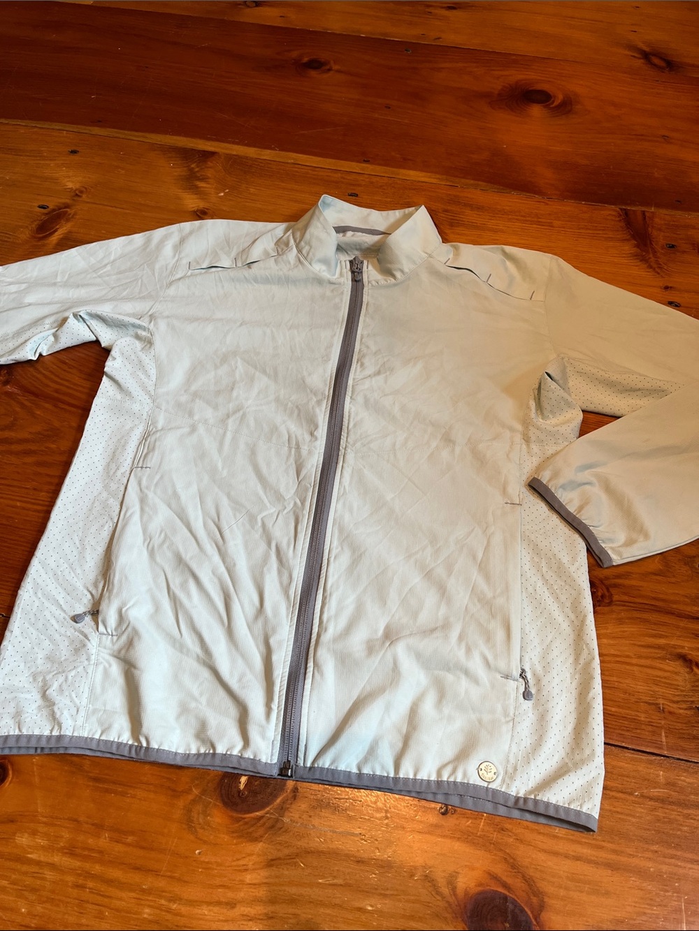 COOLIBAR Men's M Arcadian Packable Sunblock Jacket Mint Green UPF 50+